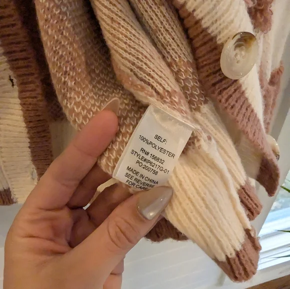 BIBI Argyle cardigan XL Valentine's Day - Picture 4 of 5